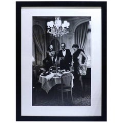 Helmut Newton Framed Poster, Hotel Suite 1, After Dinner, Paris, 1975