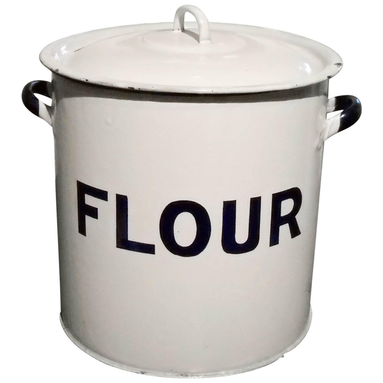English Enamel Flour Bin