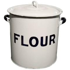 English Enamel Flour Bin 12