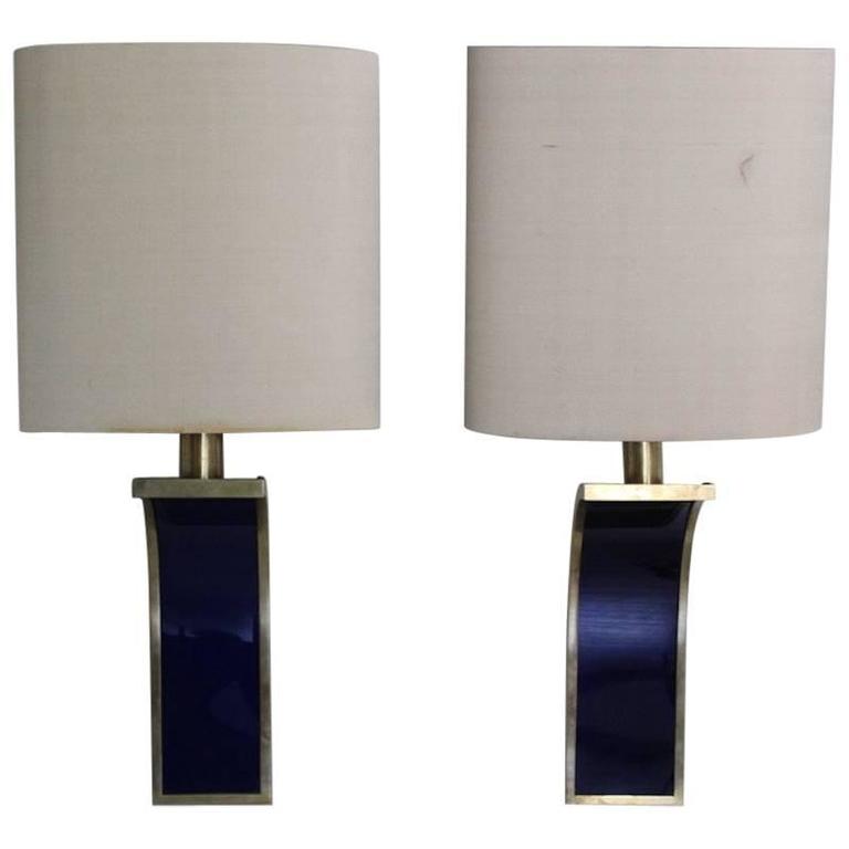 1970s Curved Wall Lights with Original Shades For Sale at 1stdibs