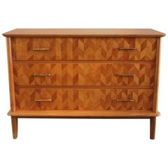 1950s French Parquetry Commode