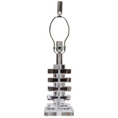 Lucite Multi-Tiered Table Lamp