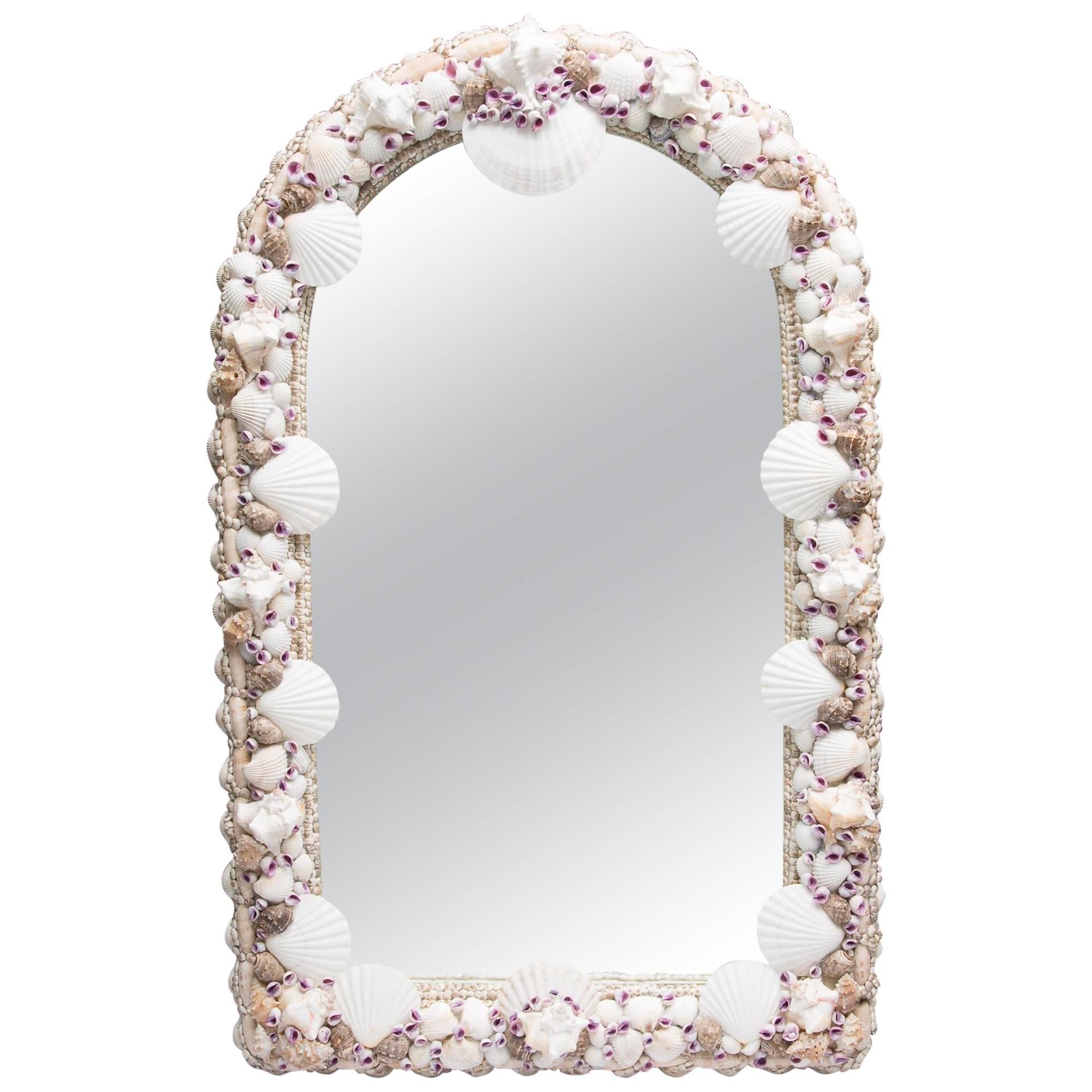 Domed Shell Encrusted Mirror