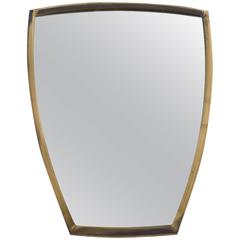 Brass Wall Mirror 1950s Scandinavian 1