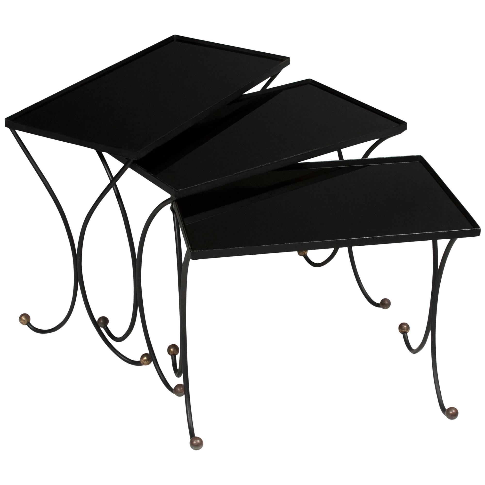 Jean Royère Style Nesting Tables For Sale