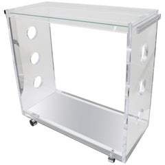  Bar Cart in Lucite and Mirror