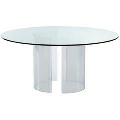 Adam Dining Table by Studio G&R in Transparent Glass in Ten Sizes
