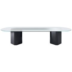 Akim Dining Table by Gallotti and Radice in Transparent and Lacquered Glass 10