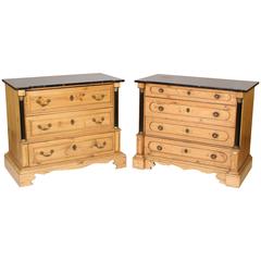 Matched Pair of Biedermeier Style Commodes
