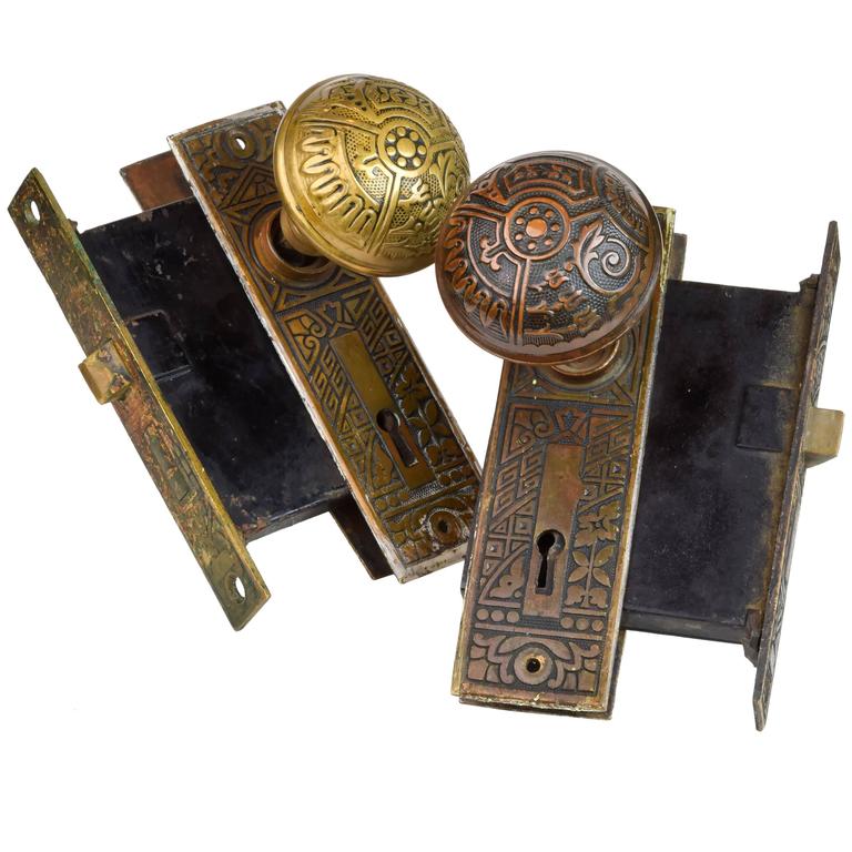 Corbin 'Ceylon' Cast Brass Door Knob Set, Circa 1900 For Sale At 1stdibs Corbin 'Ceylon' Cast Brass Door Knob Set, circa 1900 For Sale - Corbin 'Ceylon' Cast Brass Door Knob Set, Circa 1900 For Sale At 1stdibs