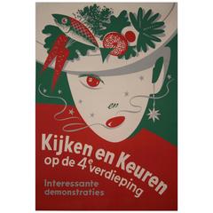 Dutch Cooking Demonstration Poster from the 1940s 2