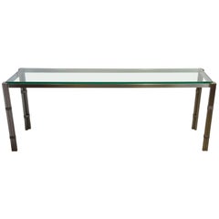 Steel and Glass Console Table