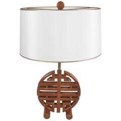 James Mont Style Geometric Wood Table Lamp 10