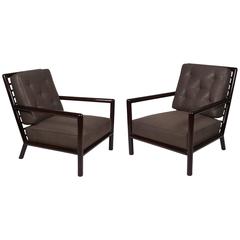 Pair of Dowel Back Mahogany Armchairs by Robsjohn-Gibbings 4
