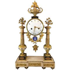 French Louis XVI/Directoire Mantle Clock, Piolaine Paris, circa 1800
