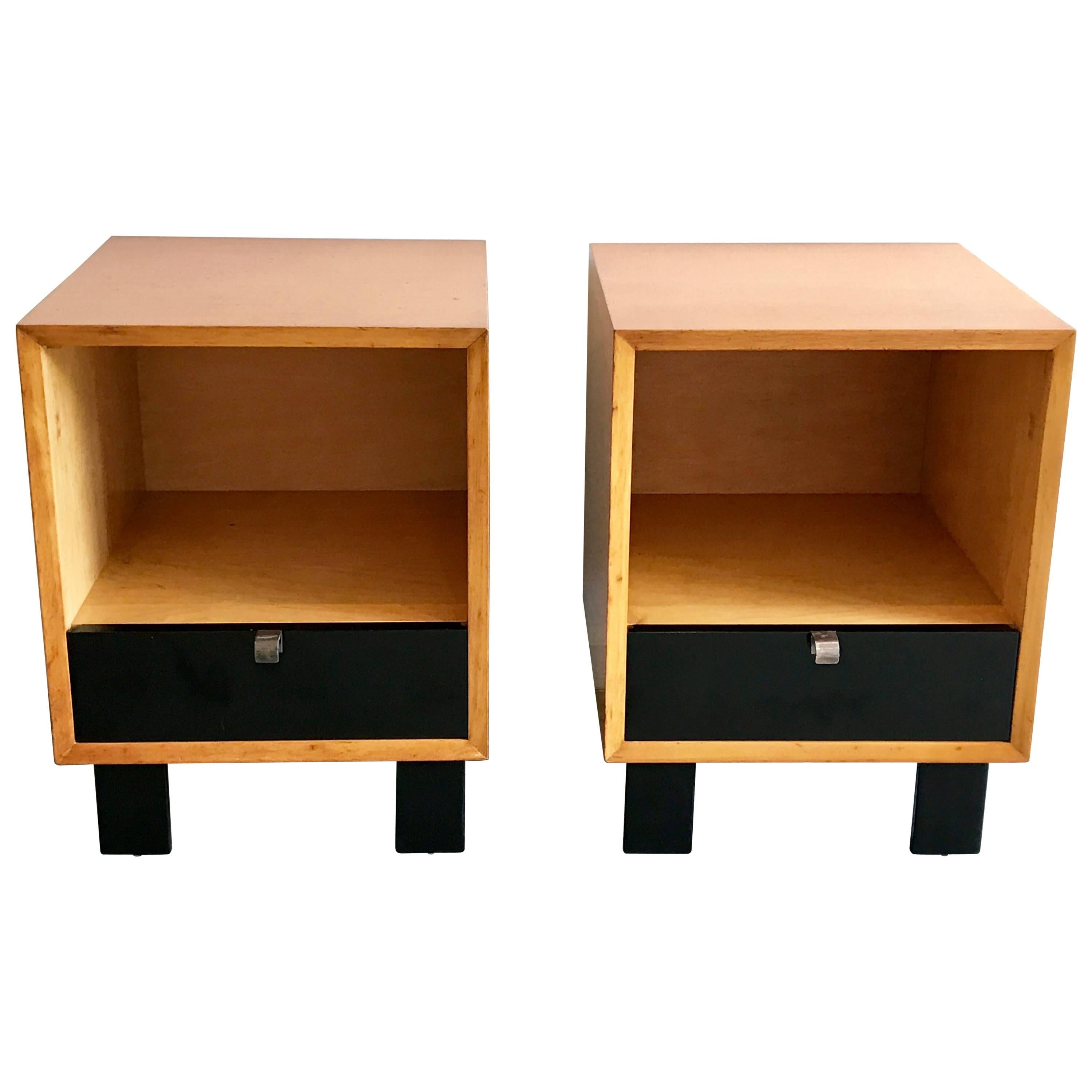 Pair of George Nelson for Herman Miller Nightstands, Mid-Century, 1950s