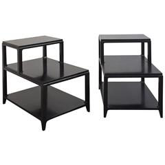Pair of Mid-Century Lacquered Step Tables 10