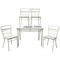 Modernist Wrought Iron Patio Set