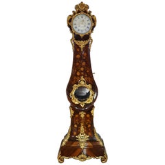 Longcase Gilt Bronze Inlay Clock Middle of 19th Century Linderot Stockholm