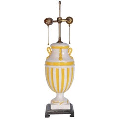 Neoclassical Style Italian Ceramic Glazed Table Lamp