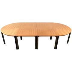 Retro Xxl Conference Table with Graphic Pattern Pierre Dafeu