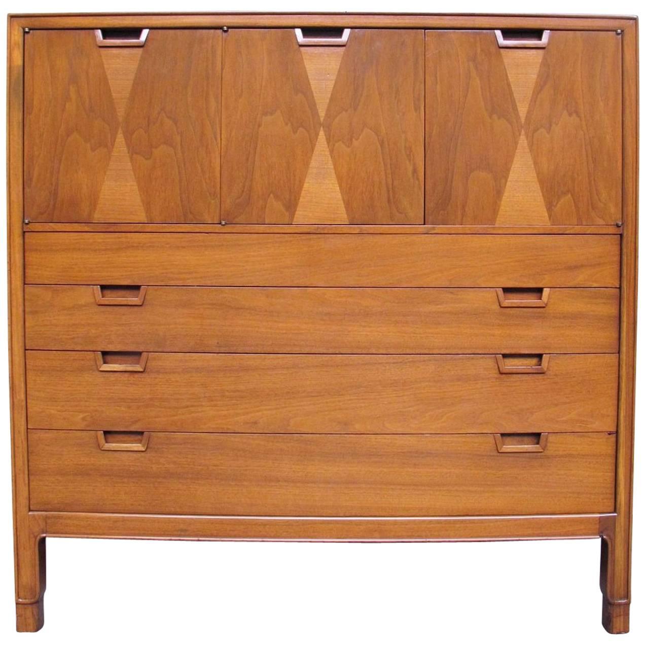 Mid-Century Modern Highboy by John Stuart For Sale