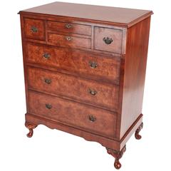 George I Style Burr Walnut Chest of Drawers