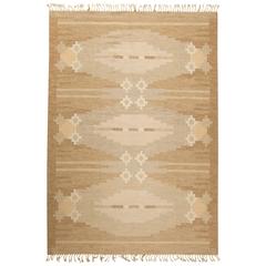 Vintage Swedish Flat-Weave Rug Signed by Ingegerd Silow 12