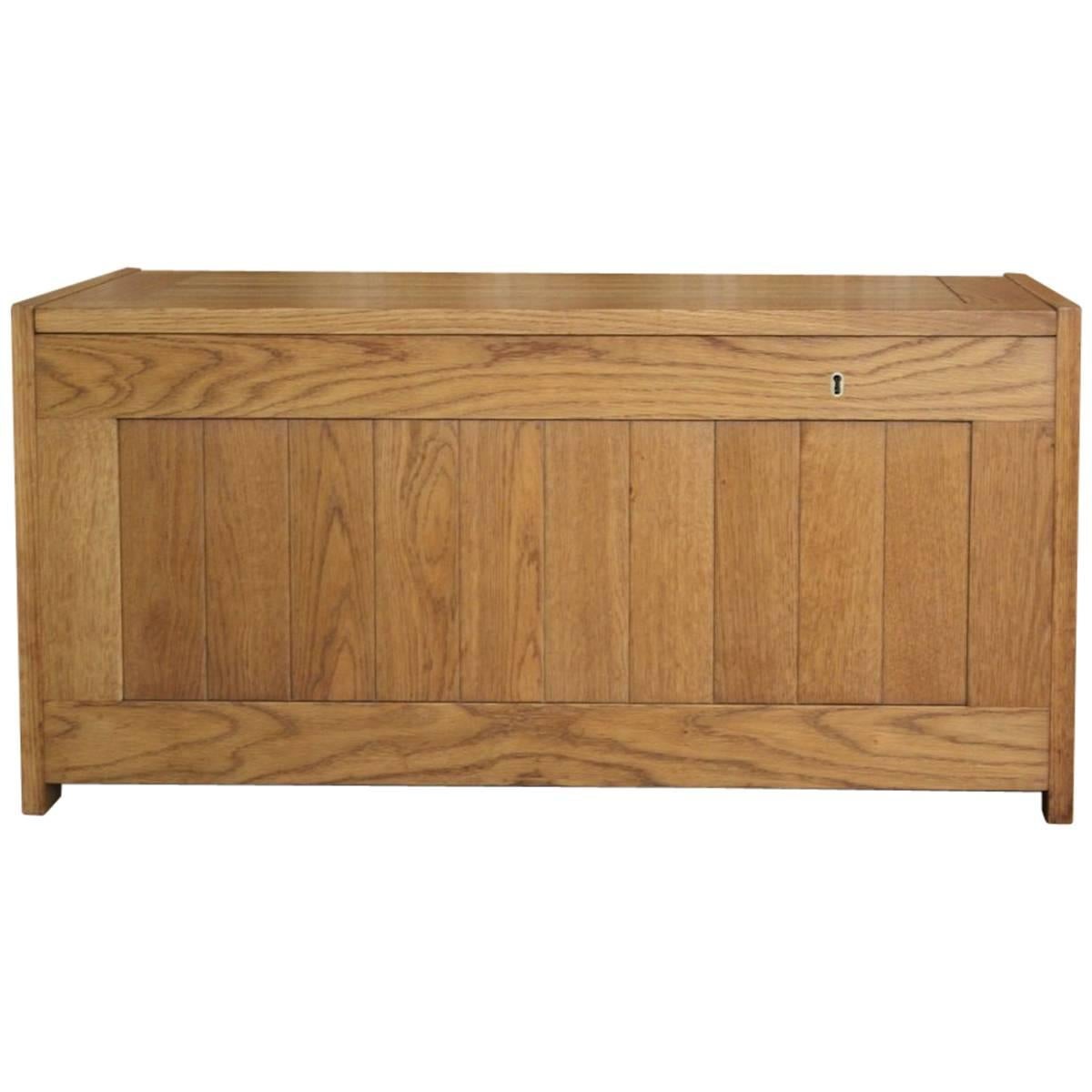 O Schjoll 
BK Handest Model 68 Oak Blanket Box Randers Mobelfabrik Denmark 1966 For Sale