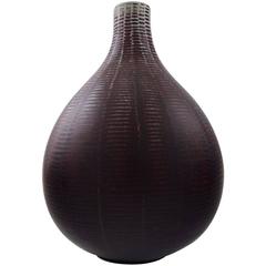 Axel Salto for Royal Copenhagen: Large Stoneware Vase with Oxblood Glaze