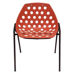 40 Stacking Chairs Design by Pierre Guarich for Meurop Belgium, 1960