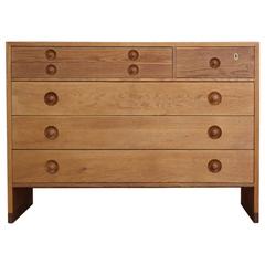 Hans Wegner Oak Chest of Drawers Ry Mobler, Denmark, 1960s