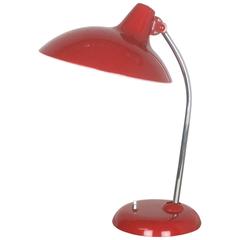 German Red Kaiser Idell 6786 Bauhaus Desk Light by Christian Dell