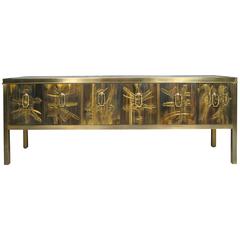 Outstanding Brass Cabinet by Bernhard Rohne for Mastercraft 4