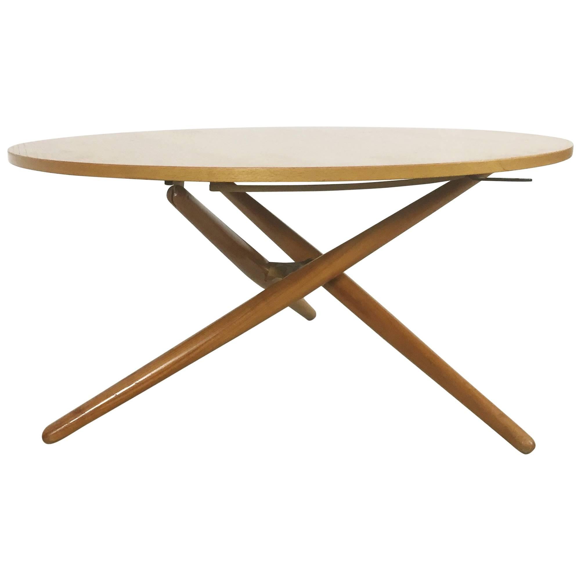 Movex Table, Ess.Tee.Tisch Cherrywood, Jürg Bally for Wohnhilfe Zürich, 1951