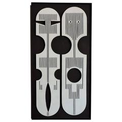 Mid-Century Modern Abstract Figurative Modernist Geometric Wood Wall Sculpture 11