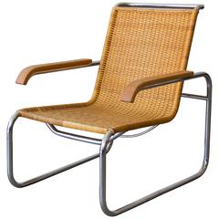Marcel Breuer for Thonet B35 Rattan Lounge Chair