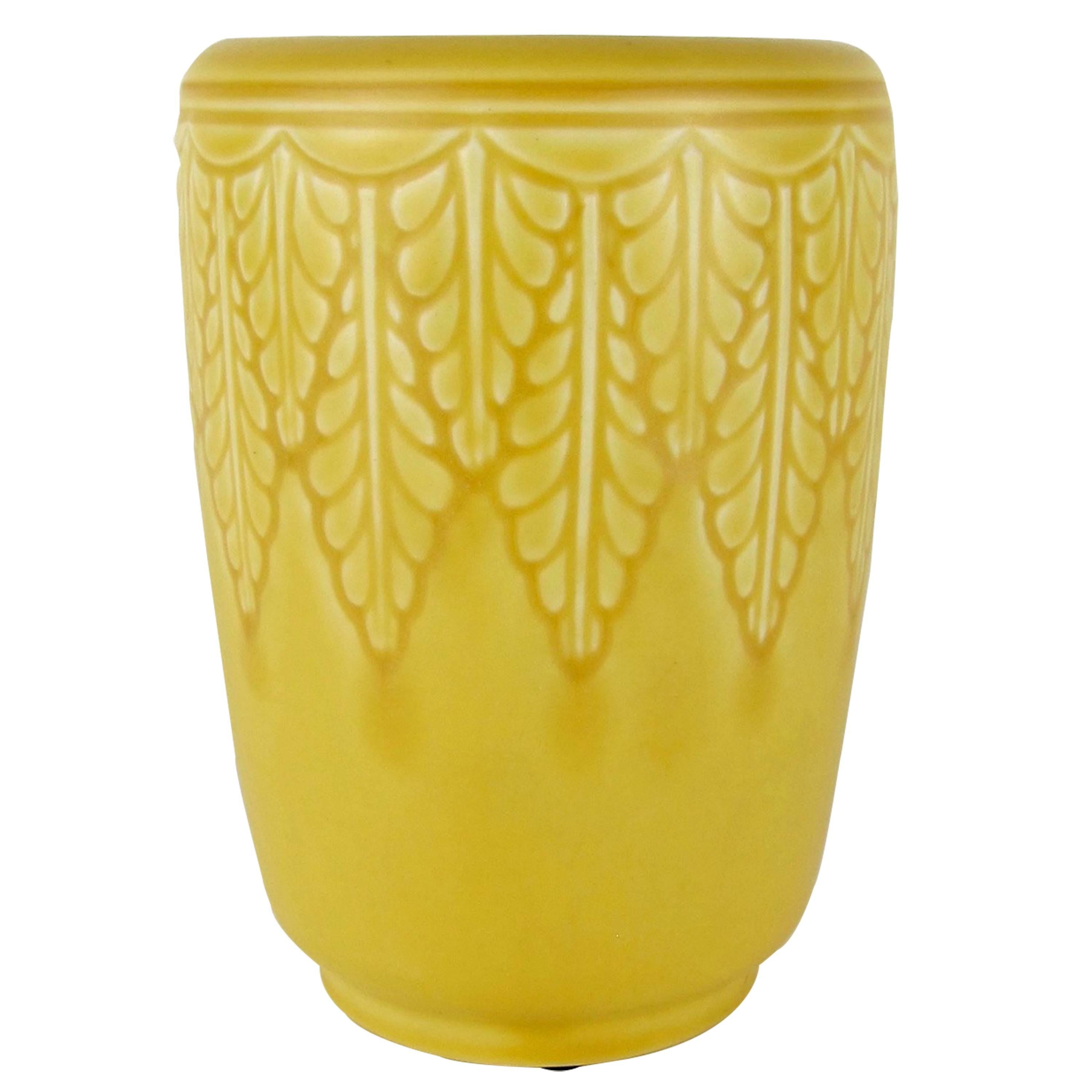 Vintage Rookwood Pottery Vase with Matte Yellow Glaze