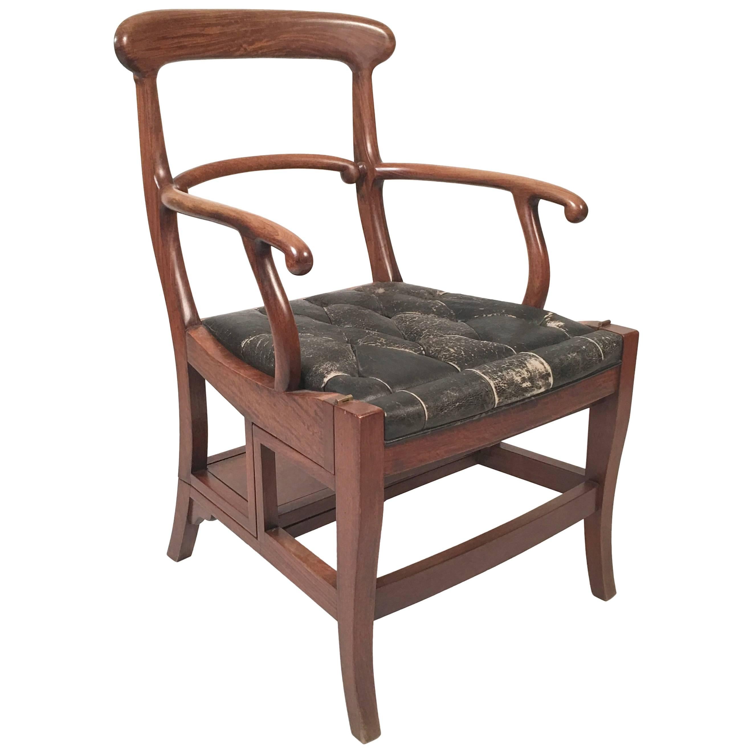 Metamorphic Chinese Export Chair and Library Steps