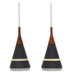 Set of Two Handsome Pendant Lights by Philips. Netherlands, 1960s