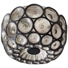 Rare Iron and Glass Ceiling or Wall Light Flush Mount by Limburg, 1960s 1