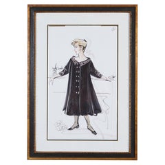 Vintage Signed Bob Mackie Fashion Drawing #2 for Rosemary Clooney from the Estate of RC