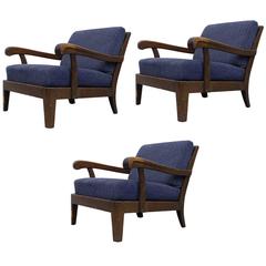 Set of Three Easy Chairs with Royal Provenance, Sweden, 1930s 8