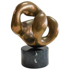 Large Abstract Bronze Sculpture by Eli Karpel