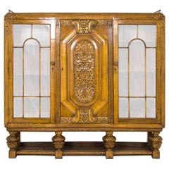 Art Deco Bookcase English Three-Door Display Cabinet 3
