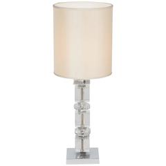 Faceted and Polished Crystal Table Lamp, French, 1930s 9