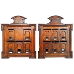 Antique Rare French Wall Unit Mail Boxes, Paris, 1900s