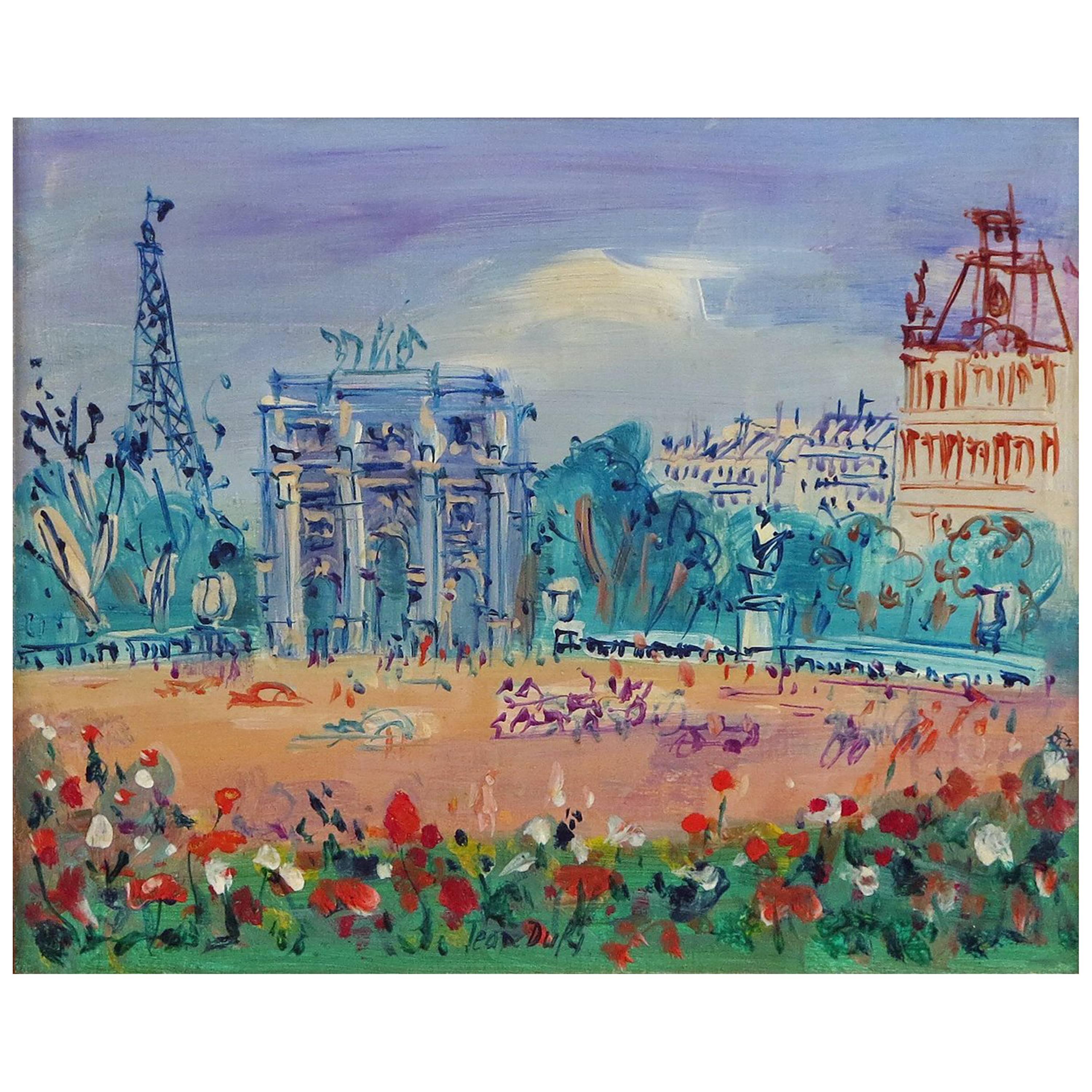 Le Jardin Des Tuileries et l‘Arc de Triomphe Du Carrousel by Jean Dufy