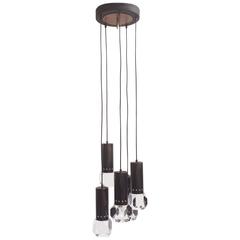 Stilnovo, 1960 Design Massive Plexiglass Prismar Chandelier 7