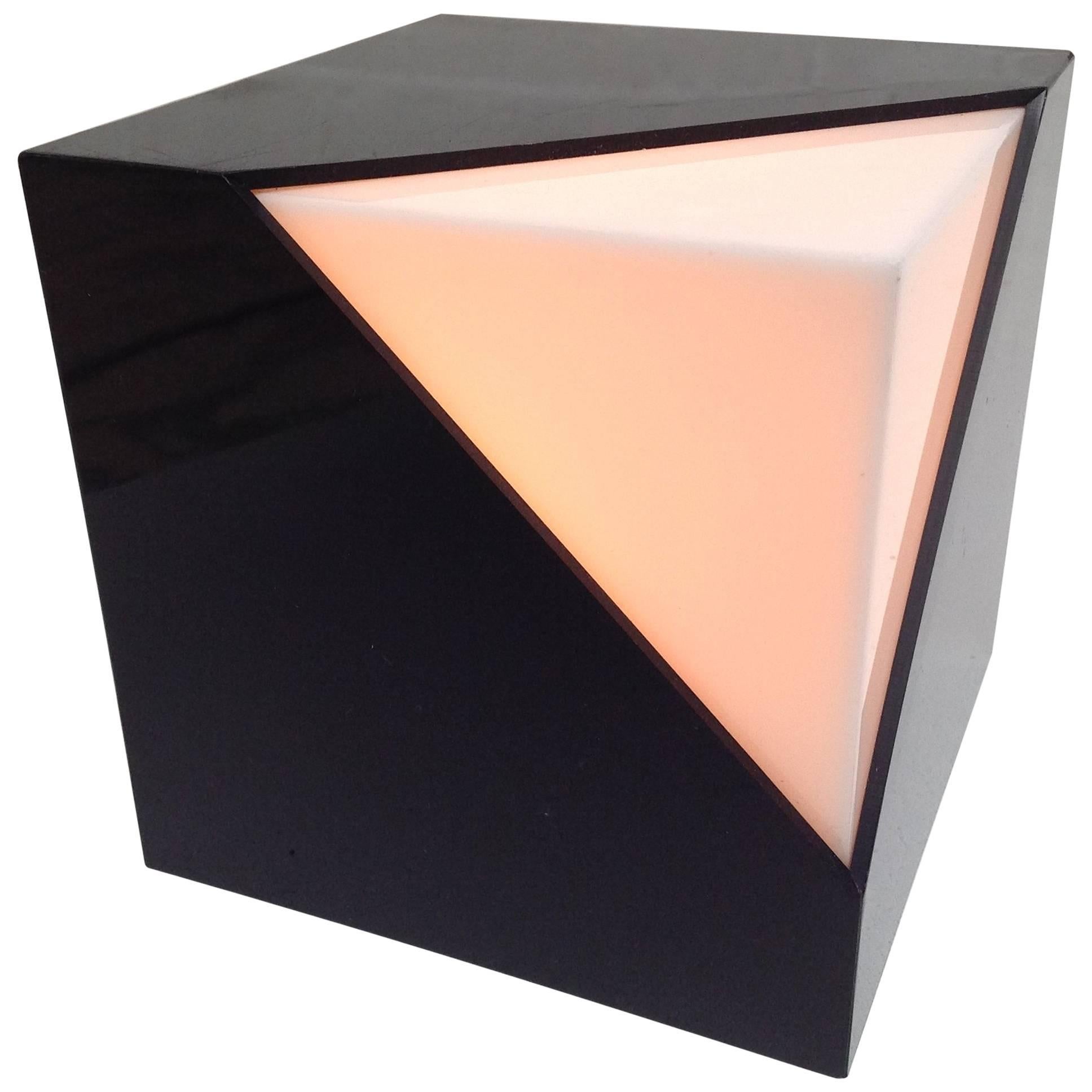 Nice Design, Small Cube Lamp from Plexi, Anno, 1970 For Sale